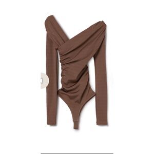 GOLDSIGN THE FONTEYN BODYSUIT CHOCOLATE BROWN SZ LARGE